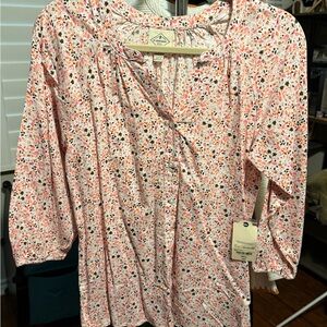 Pink Floral Blouse